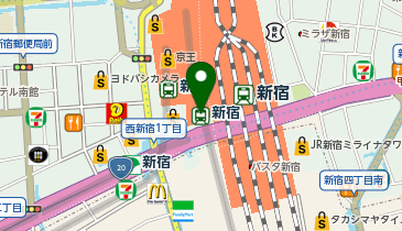 小田急旅行センター 新宿南口の地図画像