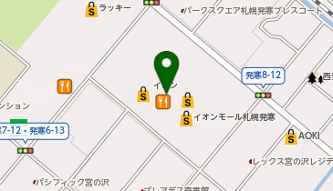 ファントエス イオンモール札幌発寒店の地図画像