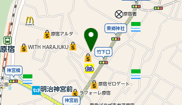 グラニフ 原宿LIMITED STORE(リミテッド ストア)の地図画像