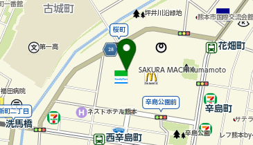 山本のハンバーグ 熊本桜町店の地図画像