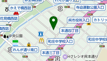 カラオケスタジオ ビリーザキッド 呉中通店の地図画像