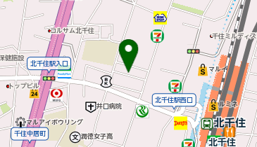ゴーゴーカレー 北千住宿場町通りスタジアムの地図画像