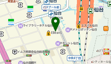 アニメイト仙台の地図画像