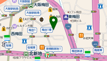 オリエンタル・スタイル 梅田店の地図画像