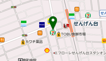 岩盤浴ヨガスタジオ Asyik(アシ-ク)せんげん台の地図画像