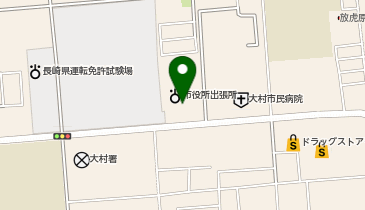 大村市中地区公民館の地図画像