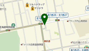 AUBE HAIR snow(オーブヘアースノウ) 円山公園店の地図画像