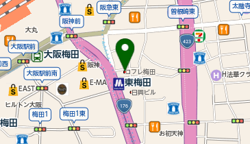 AUBE HAIR unli(オーブヘアーアンリ) 梅田店の地図画像