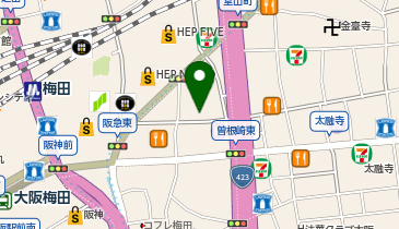 大衆酒場ぎふや 梅田東通り店の地図画像