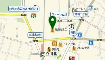 GINZA(ギンザ)グローバルスタイルコンフォート 立川高島屋S.C.店の地図画像