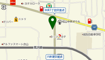 寿司・しゃぶしゃぶ ゆず庵 松山中央店の地図画像