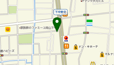 焼肉食堂 まんぷく 岡山下中野店の地図画像