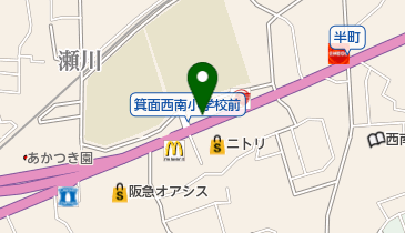 ジープ箕面の地図画像