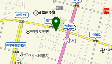 うなぎの与助 岐阜市役所前店の地図画像