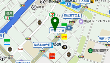 焼きたてチーズケーキのお店 アミーゴ 東京築地店の地図画像
