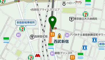 MODA300+'(モーダサンビャクプラスダッシュ) 西武新宿ペペ&Brick St.店の地図画像