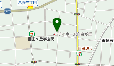 ニチイホーム 自由が丘の地図画像
