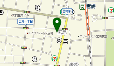アフランシールカフェ 宮崎店の地図画像