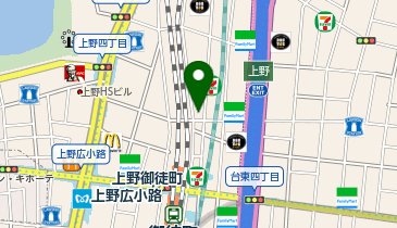 東京おでんラブストーリー 上野アメ横店の地図画像