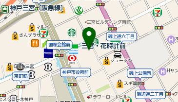 脱毛サロンプレヴェール神戸三宮の地図画像