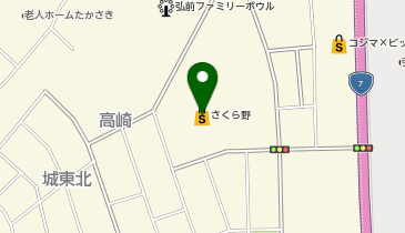 岩木天望の湯 さくら野百貨店弘前店の地図画像