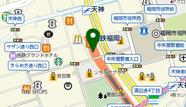 ACE BAGS&LUGGAGE(エース バッグズアンドラゲージ) 天神地下街店の地図画像