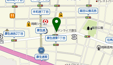 MELON LAB.(メロン ラボ) 岡崎康生通り店の地図画像