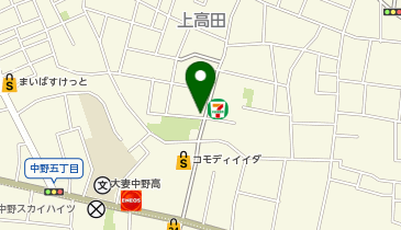 なんでも酒やカクヤス 中野上高田店の地図画像