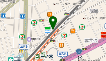 神戸ラーメン 第一旭 三宮本店の地図画像