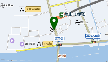 嵐山グルメ横丁の地図画像