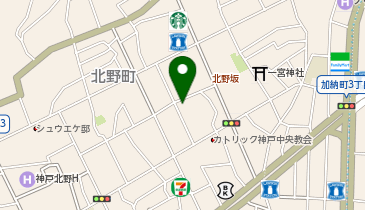 神戸北野旭屋精肉店の地図画像