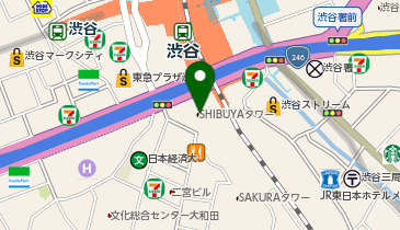 STARBUCKS COFFEE(スターバックスコーヒー) 渋谷サクラステージ店の地図画像
