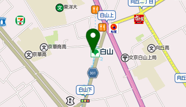 油そば専門店ぶらぶら 白山店の地図画像