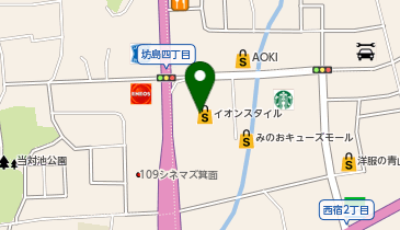 八百司 みのおキューズモール店の地図画像
