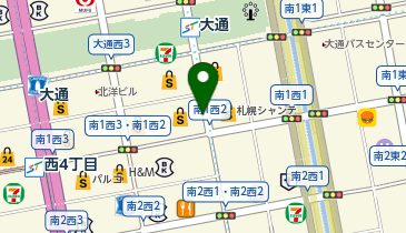 大通駅33番出口 タクシー乗り場の地図画像