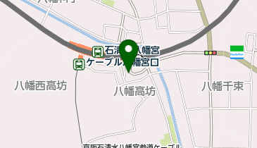 石清水八幡宮駅 タクシー乗り場の地図画像