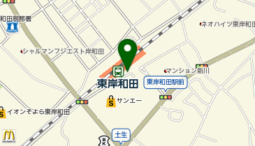 東岸和田駅東口 タクシー乗り場の地図画像