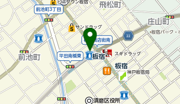 板宿駅 タクシー乗り場の地図画像