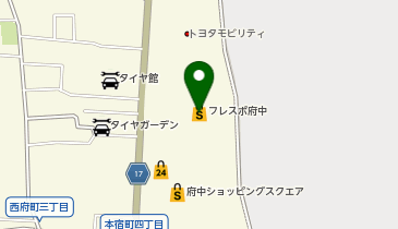 ニトリ フレスポ府中店の地図画像
