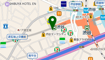 渋谷マークシティ高速バス乗り場の地図画像
