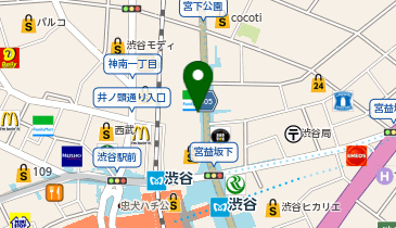 ハンバーグとはんばーぐの地図画像