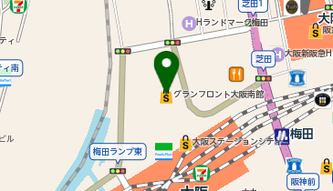YANUK(ヤヌーク) グランフロント大阪店の地図画像