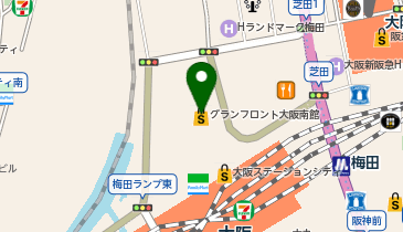 アシックスキッズ グランフロント大阪店の地図画像