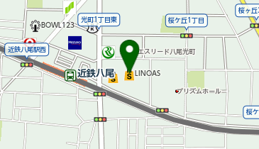 八尾珈琲館YC リノアス店の地図画像