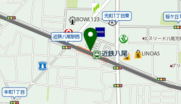 ラーメンステーション近鉄八尾の地図画像