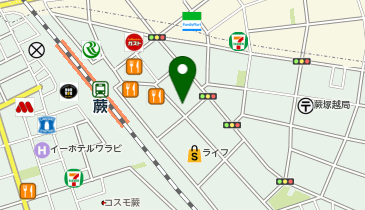 横浜家系ラーメン 豊島家 蕨東口店の地図画像