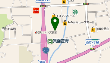 神戸 南京町 皇蘭 みのおキューズモール店の地図画像