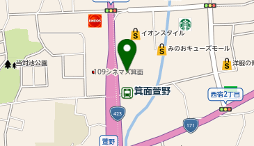 バーガーキング みのおキューズモール店の地図画像