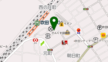 吹田市教育委員会の地図画像