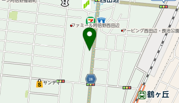 お魚食堂かど家 西田辺店の地図画像